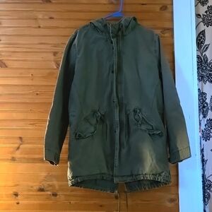GAP Hooded Utility Jacket, Medium, Army Green